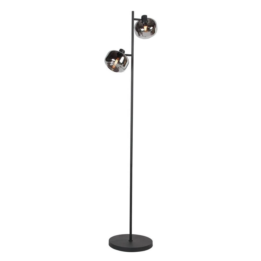 Black floor lamp Tenebris 2-light Steinhauer 8712746178159