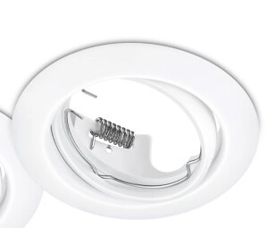 Set of round recessed spotlights Jura (3x) GU10 8.3cm white Trio 4017807376357