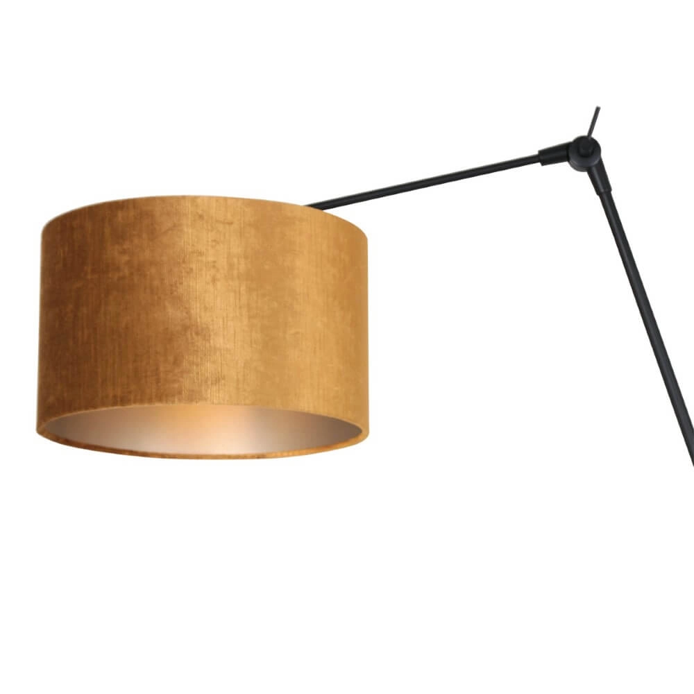 Rural wall lamp Prestige Chic black with gold velvet Steinhauer 8712746145939