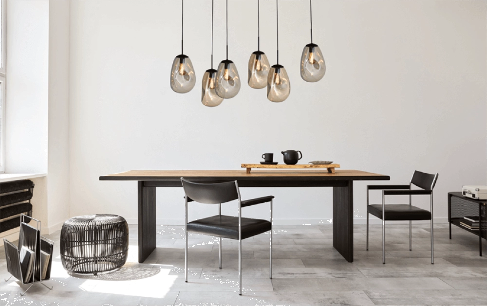 Hanging lamp Lava 6x gold glass Ø 22.5cm Masterlight 8718121286204