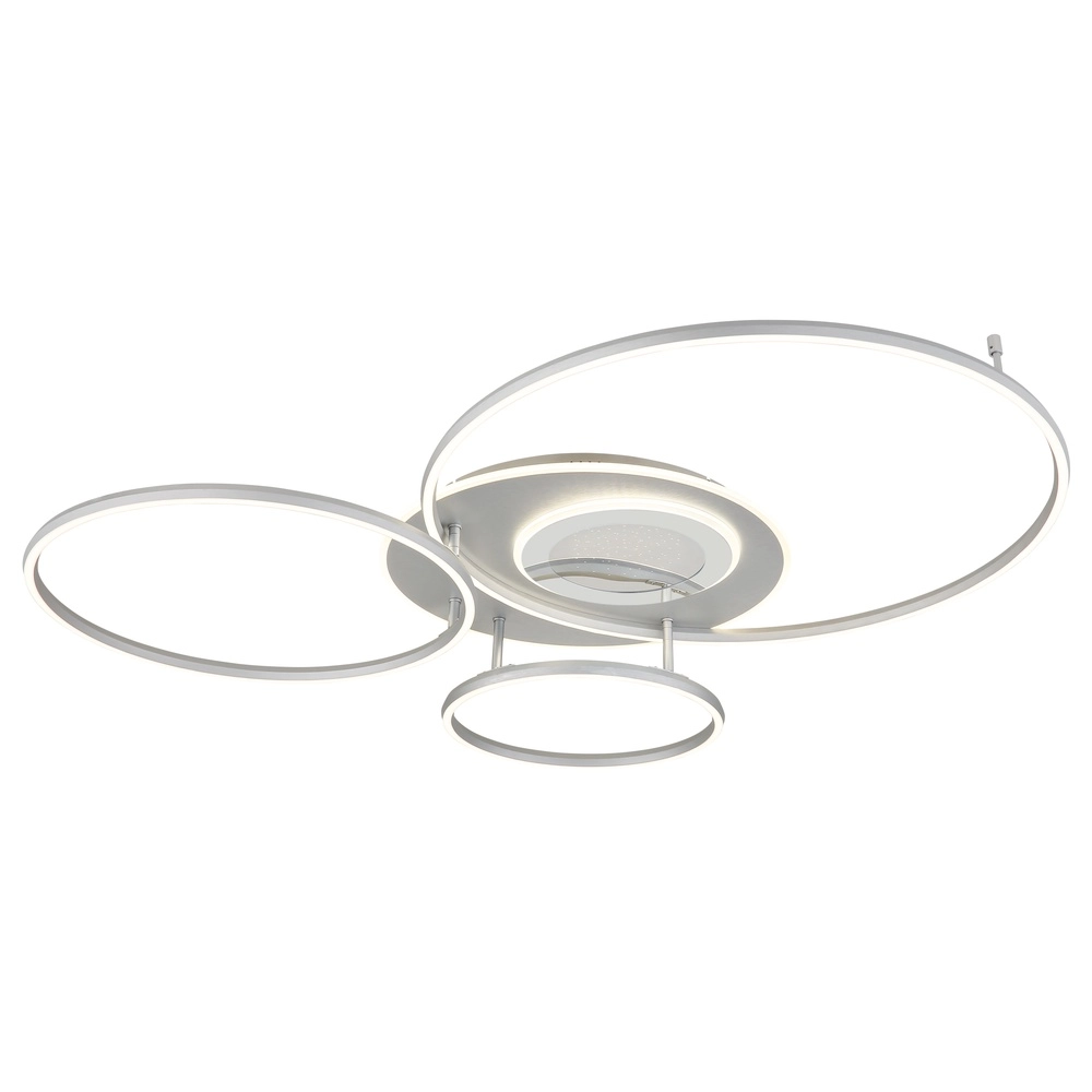 Modern ceiling lamp Johnson silver grey