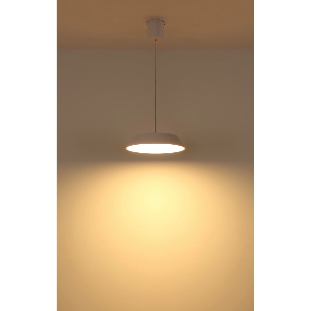 Sleek pendant lamp Silena white Ø 40cm Globo 9007371586233