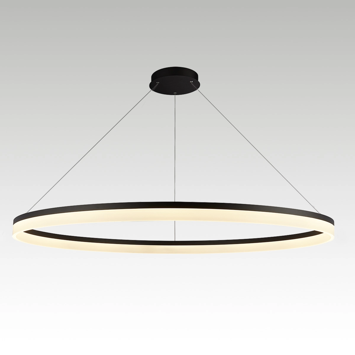 Sleek pendant lamp Ara Ø 150cm black