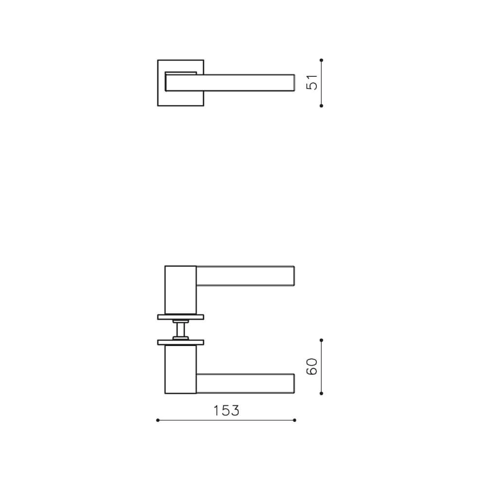 Design door handle Ice Cube Chrome and transparent Olivari 8714186478370