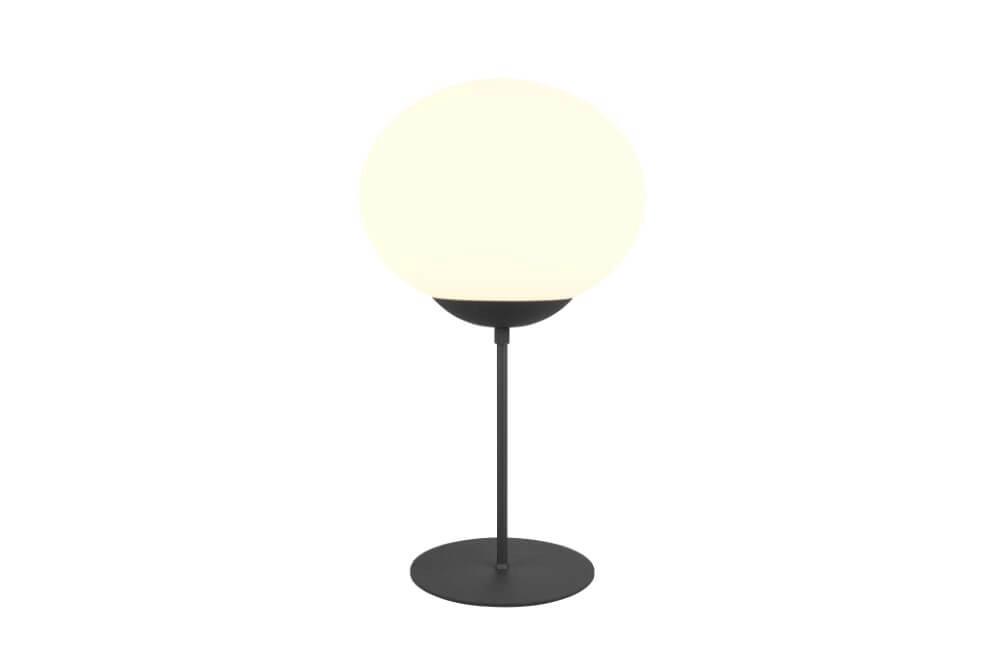 Table lamp Fomento Ø 30cm - black with white glass Trio 4017807616163
