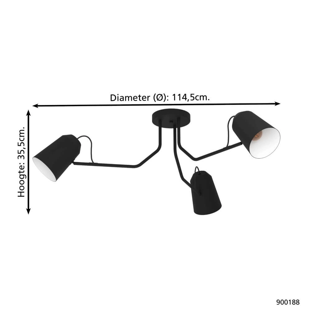 Spider ceiling lamp Loreto Eglo 9008606235629