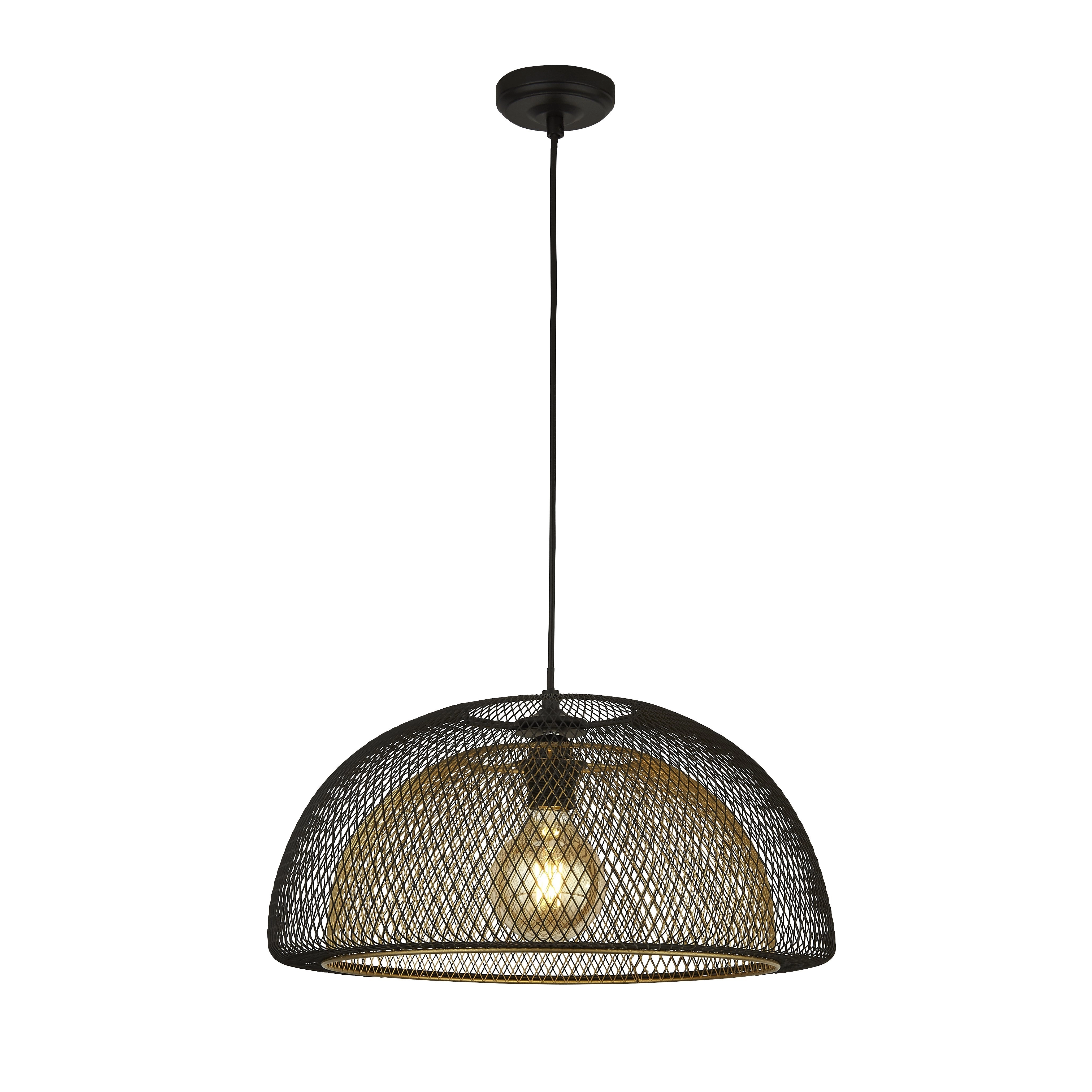 Black gold pendant lamp Honeycomb Ø 45.5cm Searchlight 5053423167596