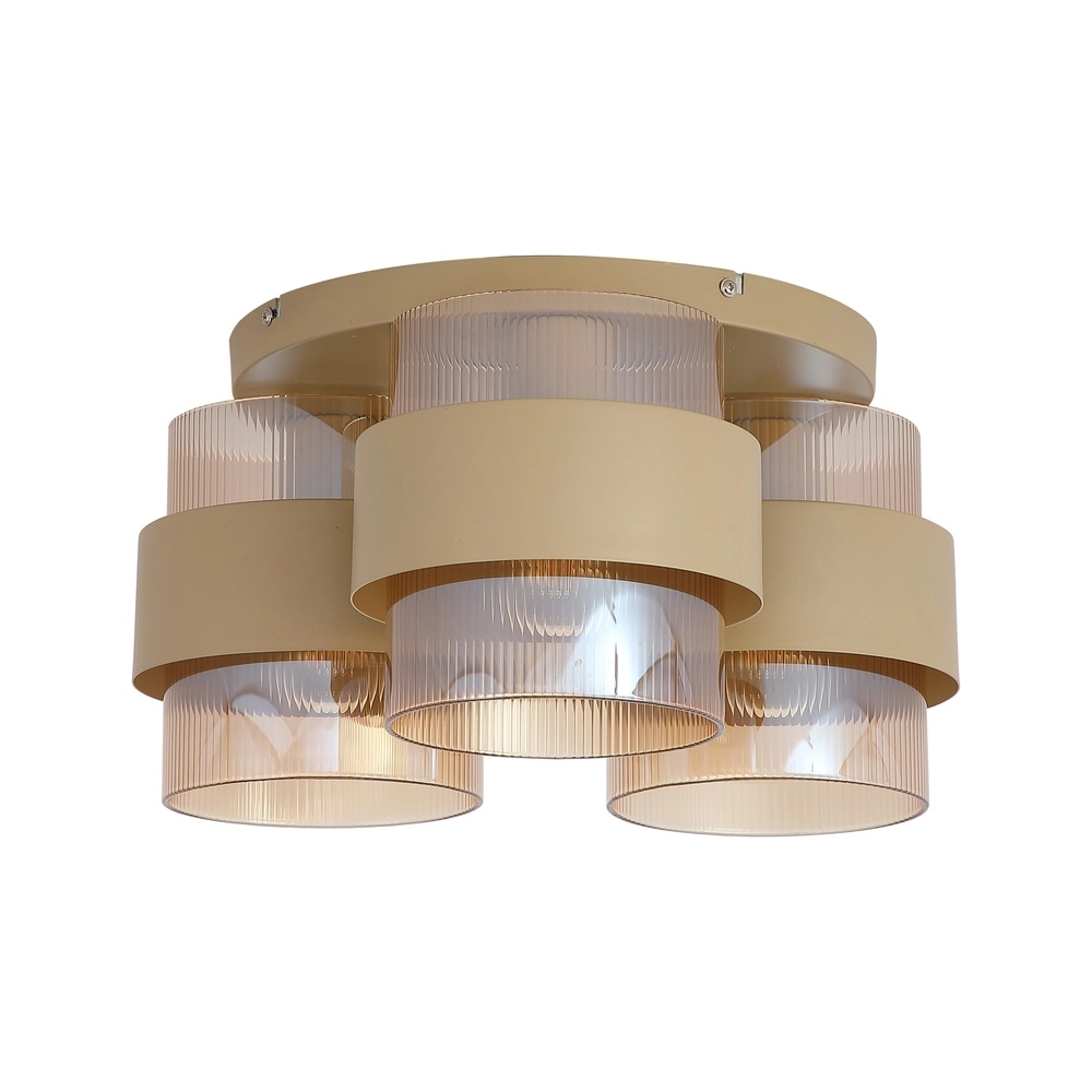 Ceiling lamp Royal 3-light sand brown