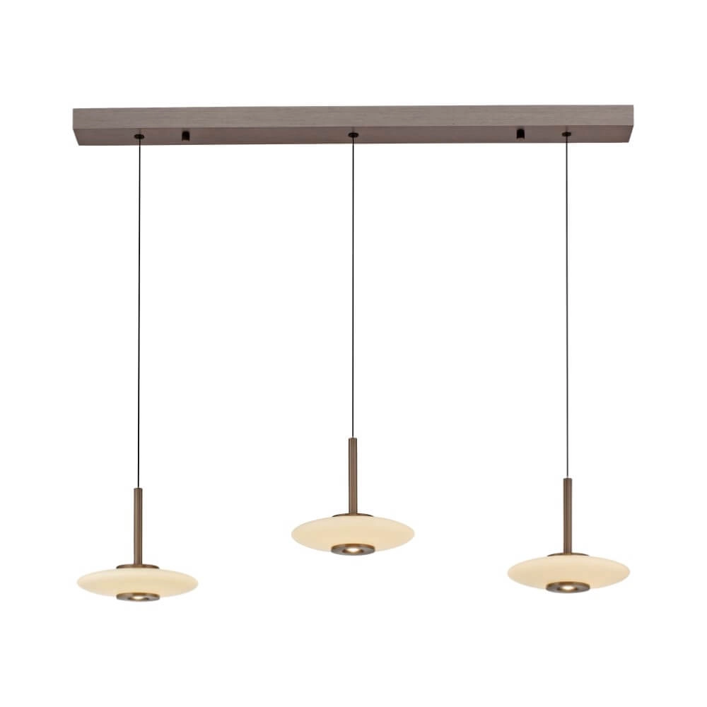 Hanging lamp 3-light Pure Vitrum designer brown Paul Neuhaus 4012248382639