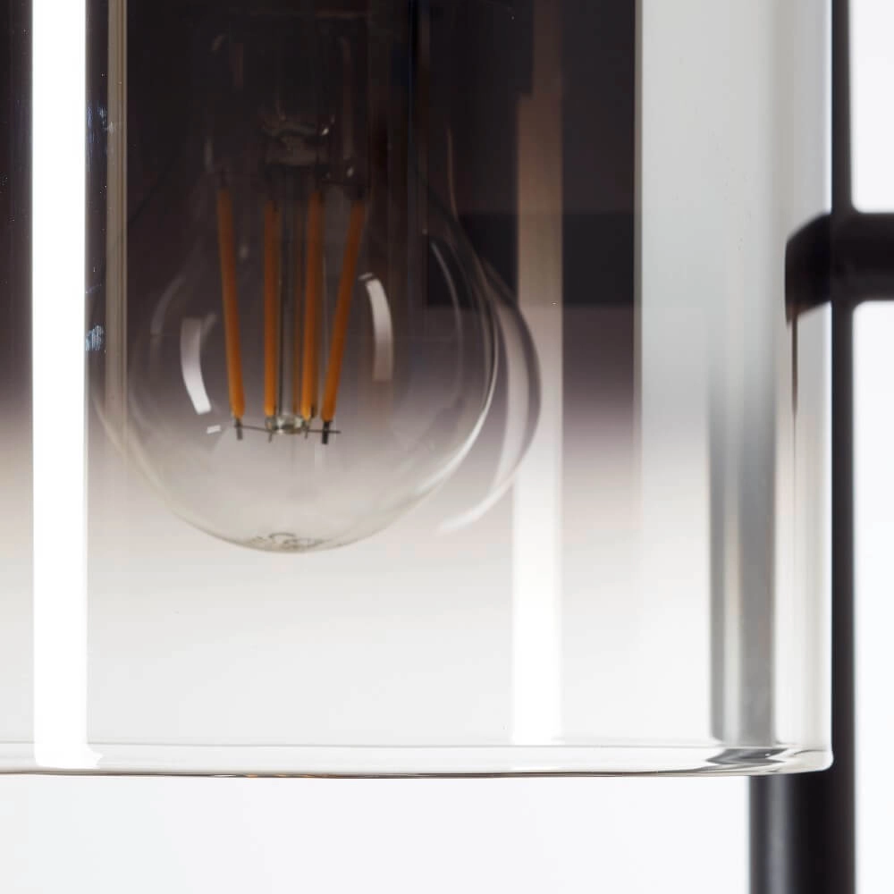 Black floor lamp Simonis 3-light Brilliant 4004353397813