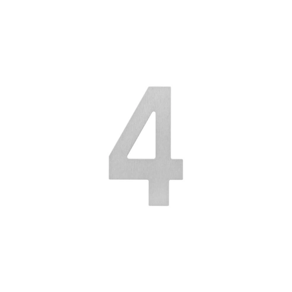 House number 4 Numbra 150x2mm stainless steel