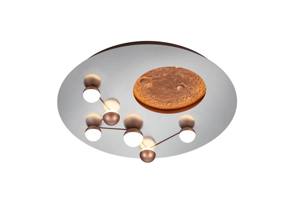 Designer ceiling lamp Zodiac gray Trio 4017807580952