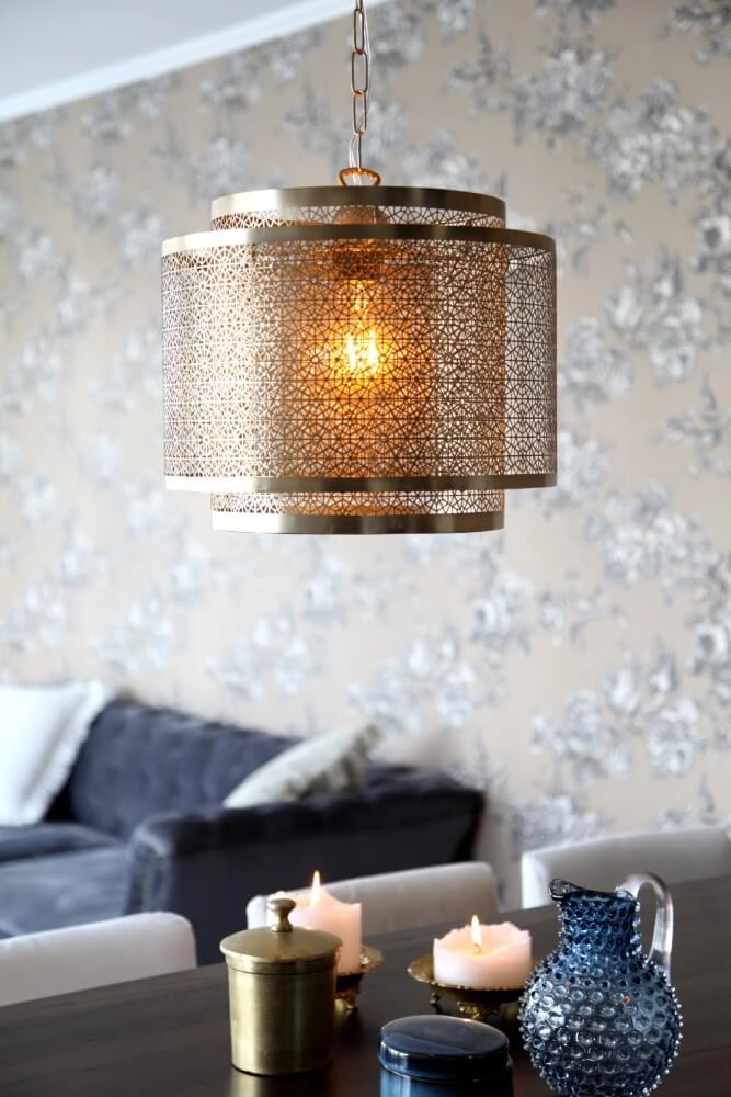Hanging lamp Hermine matt brass By Rydéns 7391741004017