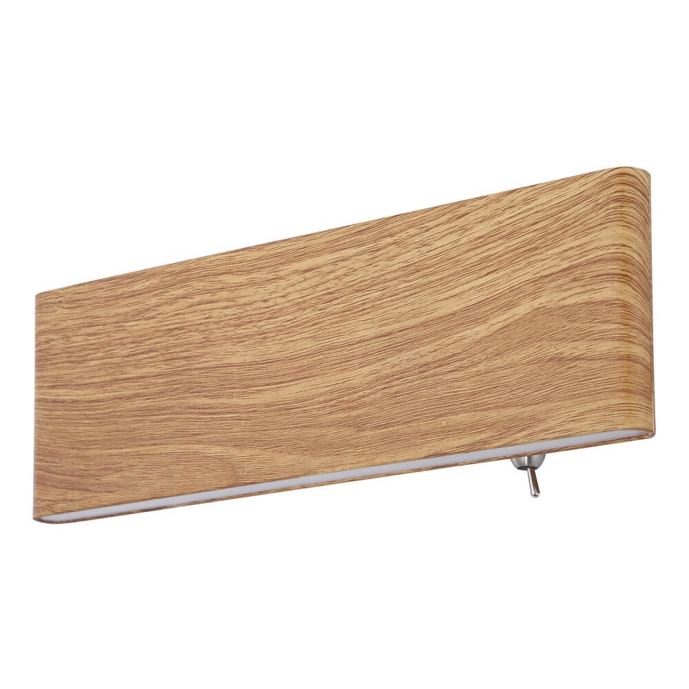 Design wall lamp Siegfried S wood with switch Globo 9007371421145