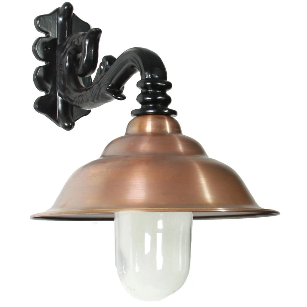 Nostalgic outdoor lamp Chateau with copper cap - black