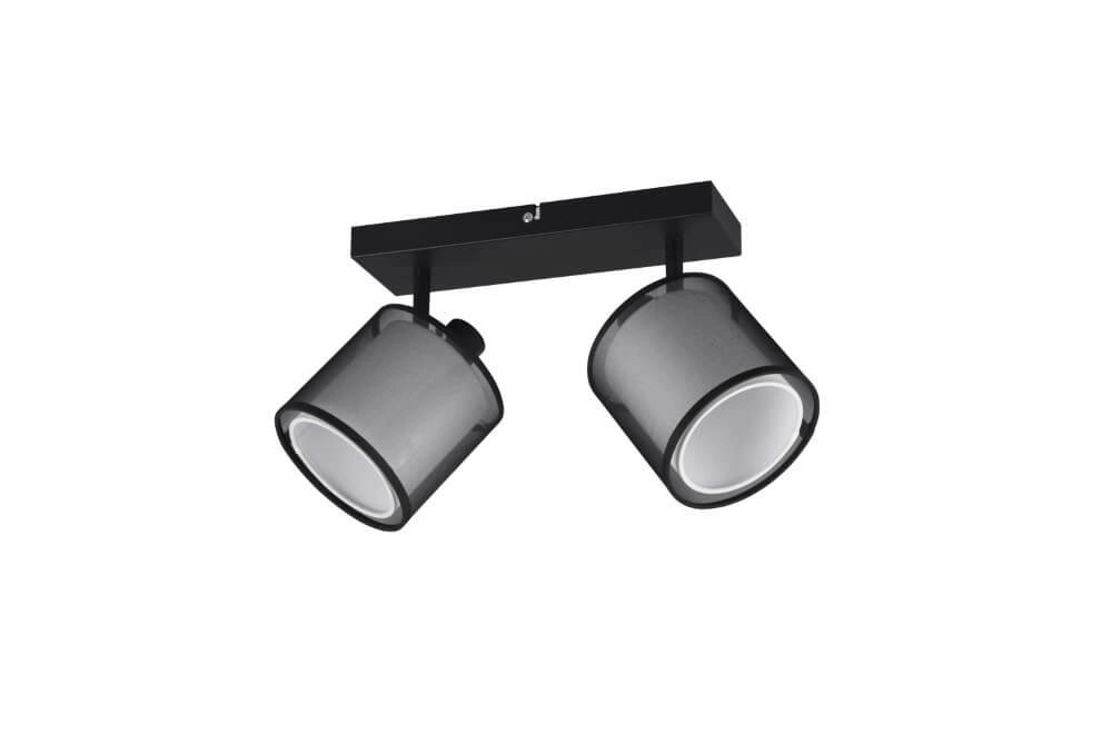 Black ceiling lamp Burton 2-light