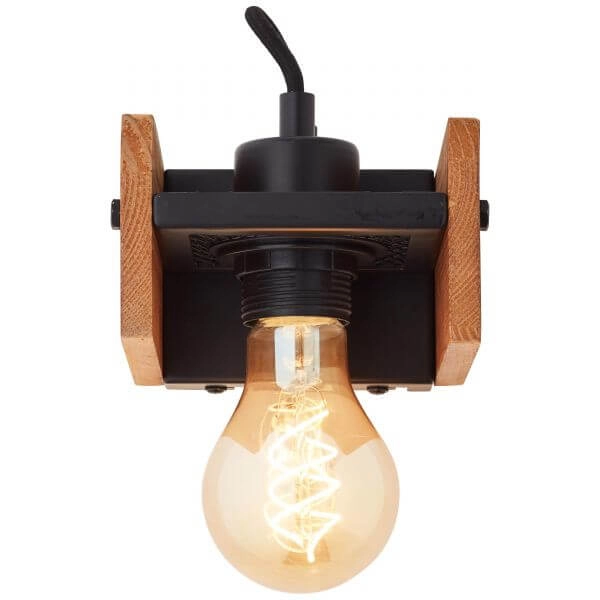 Ceiling lamp Calandra wood brown with black Brilliant 4004353394423