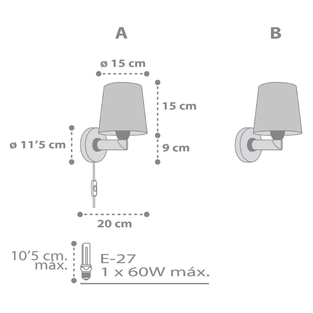 Children's room wall lamp Star Light soft gray Dalber 8420406001463