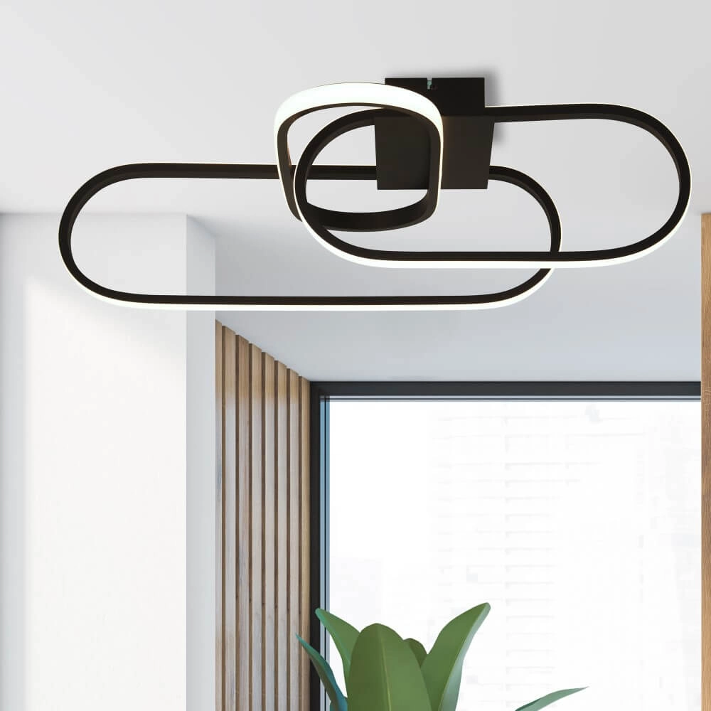 Sleek black ceiling lamp Clip Searchlight 5053423227405