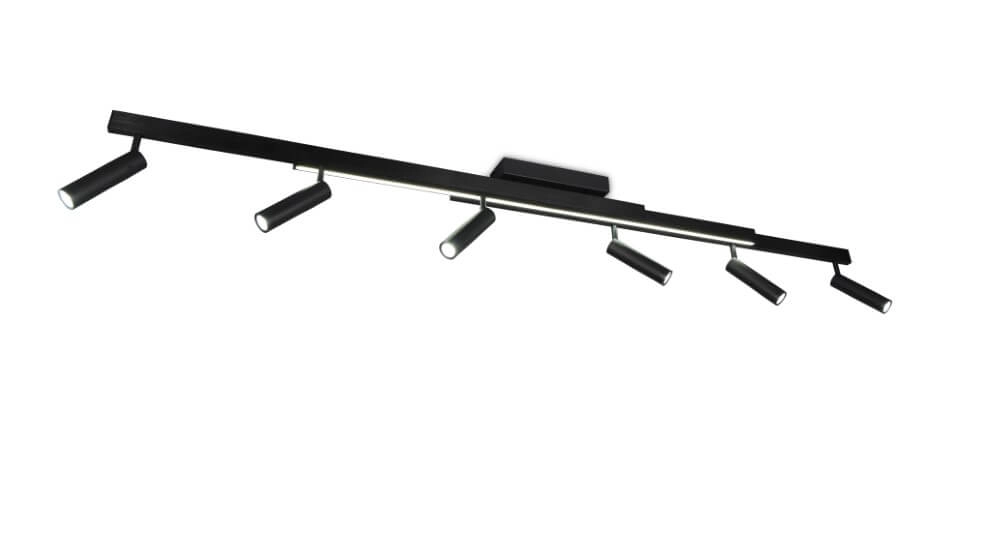 6-light LED spot Zeno black Trio 4017807627312