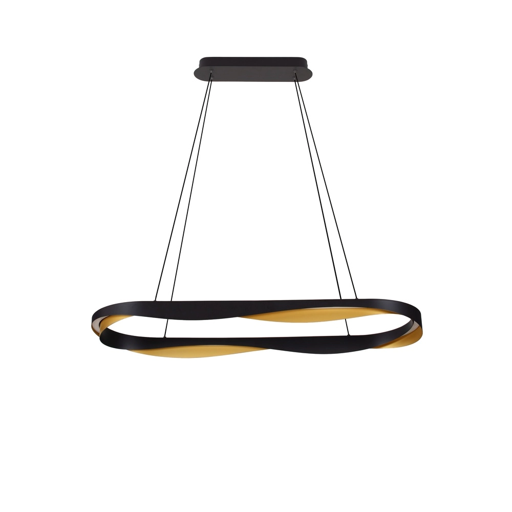 Pendant lamp Radon Ø 100cm black with gold Lyora 5212017452511