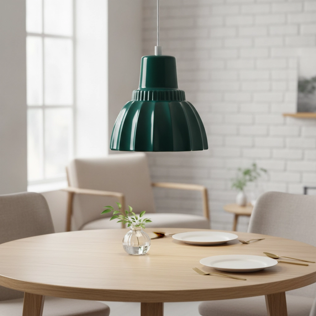 Pendant lamp Picco white with green