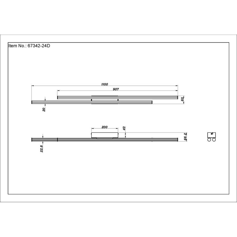 Modern ceiling lamp Kirina 110cm black Globo 9007371518234