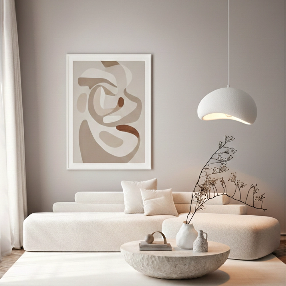 Natural pendant lamp Aere white 40cm