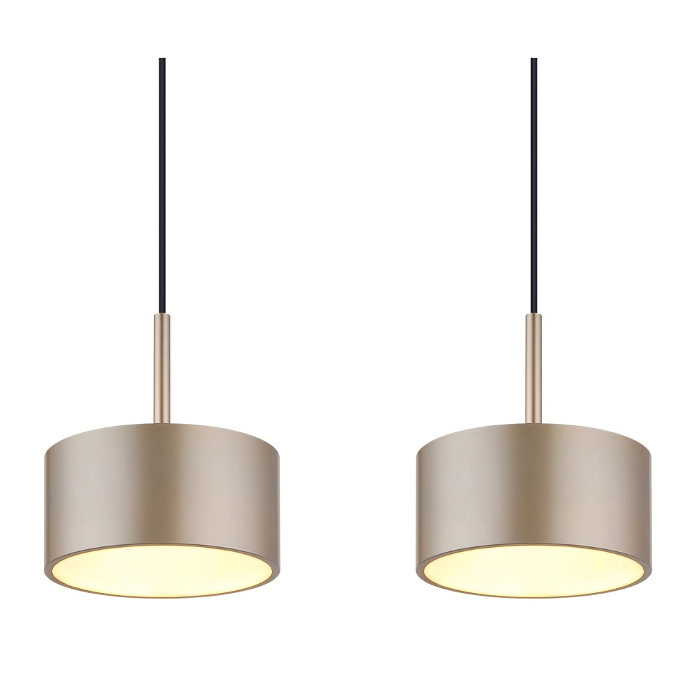 4-light pendant lamp Raymond black with champagne Globo 9007371531875
