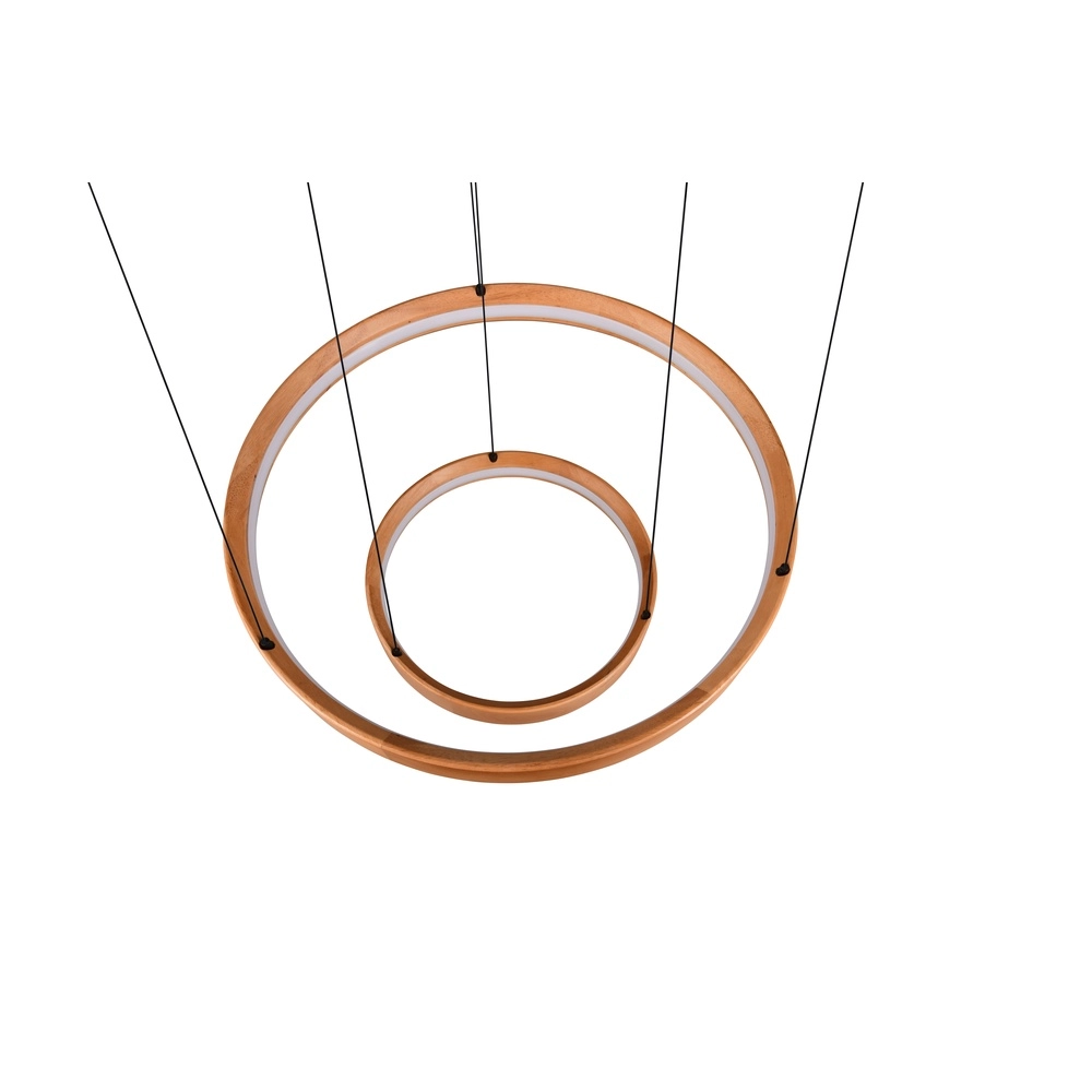 Design pendant lamp Lynwood wood Ø 60cm Trio 4017807662276