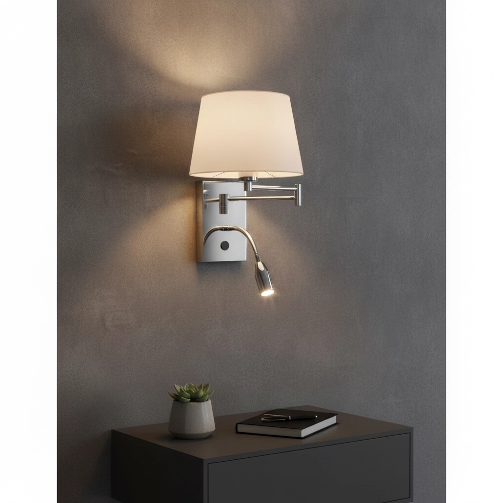 Wall lamp Cingo chrome with white