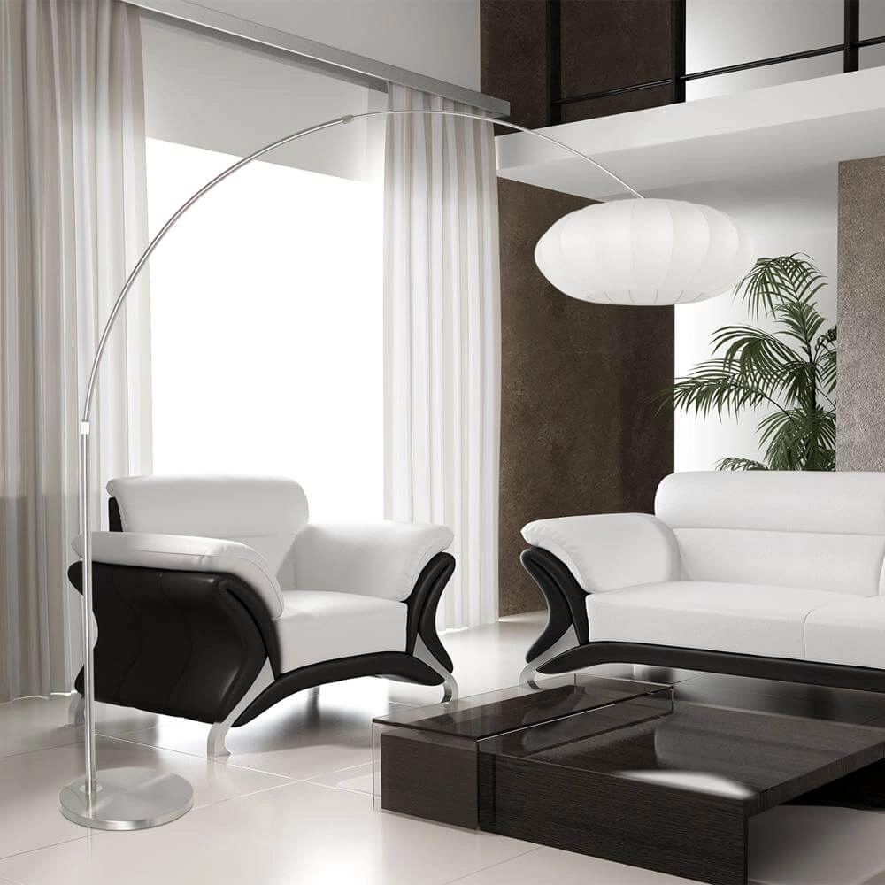 Arc lamp Sparkled Light metal with white shade Steinhauer 8712746173116