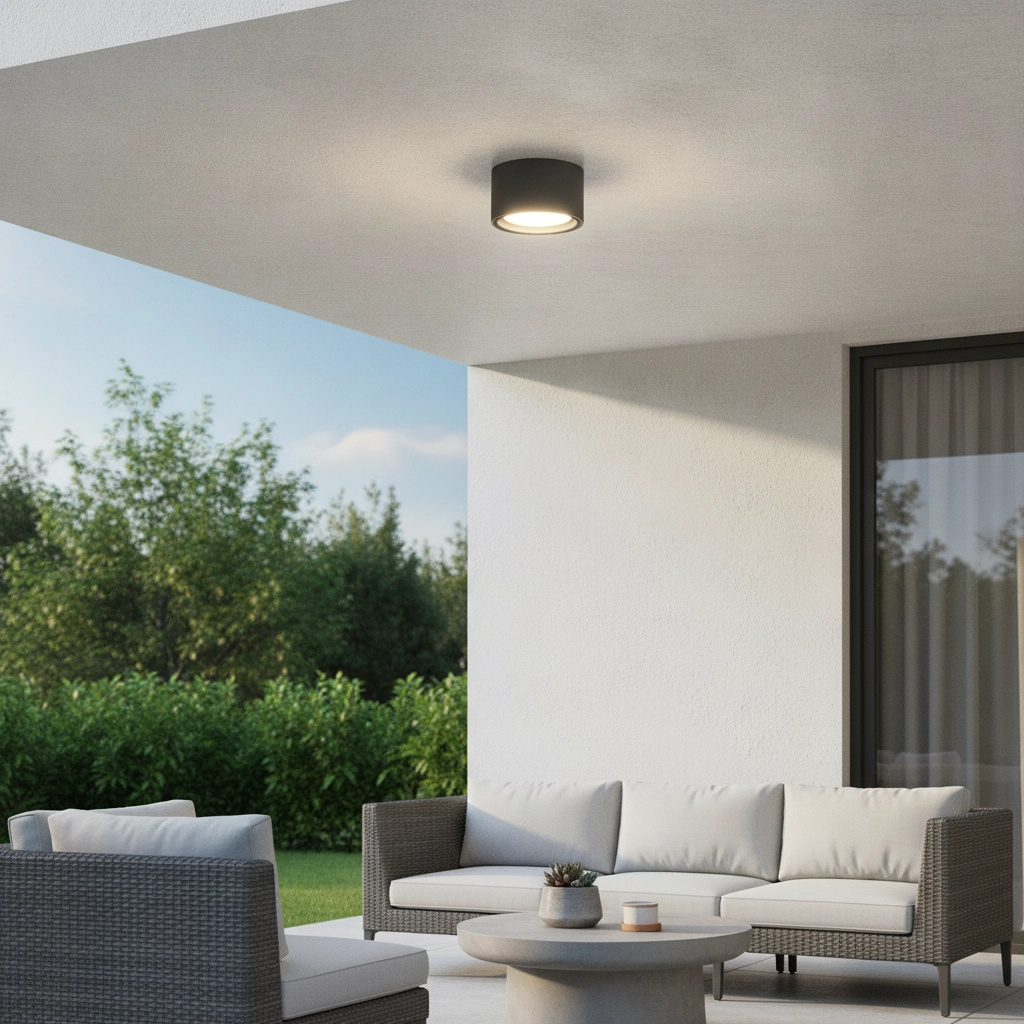 Round ceiling lamp Focus Ø 10cm grey
