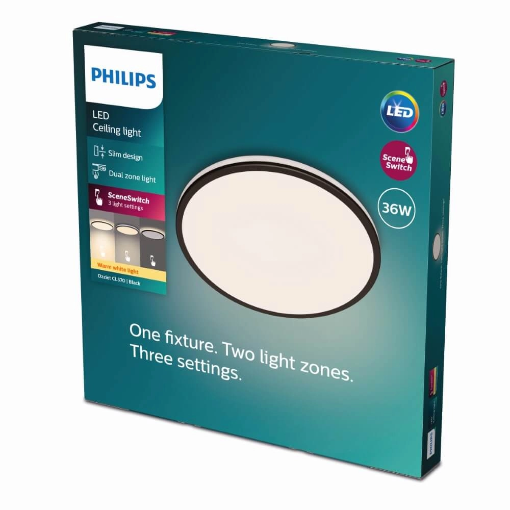 White ceiling lamp Ozziet Ø 50cm Philips 8719514432086