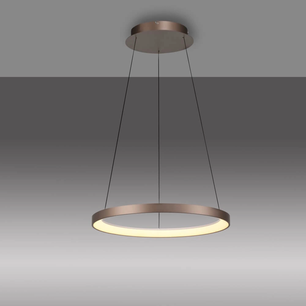 Round pendant lamp Hoop brown Paul Neuhaus 4012248384701