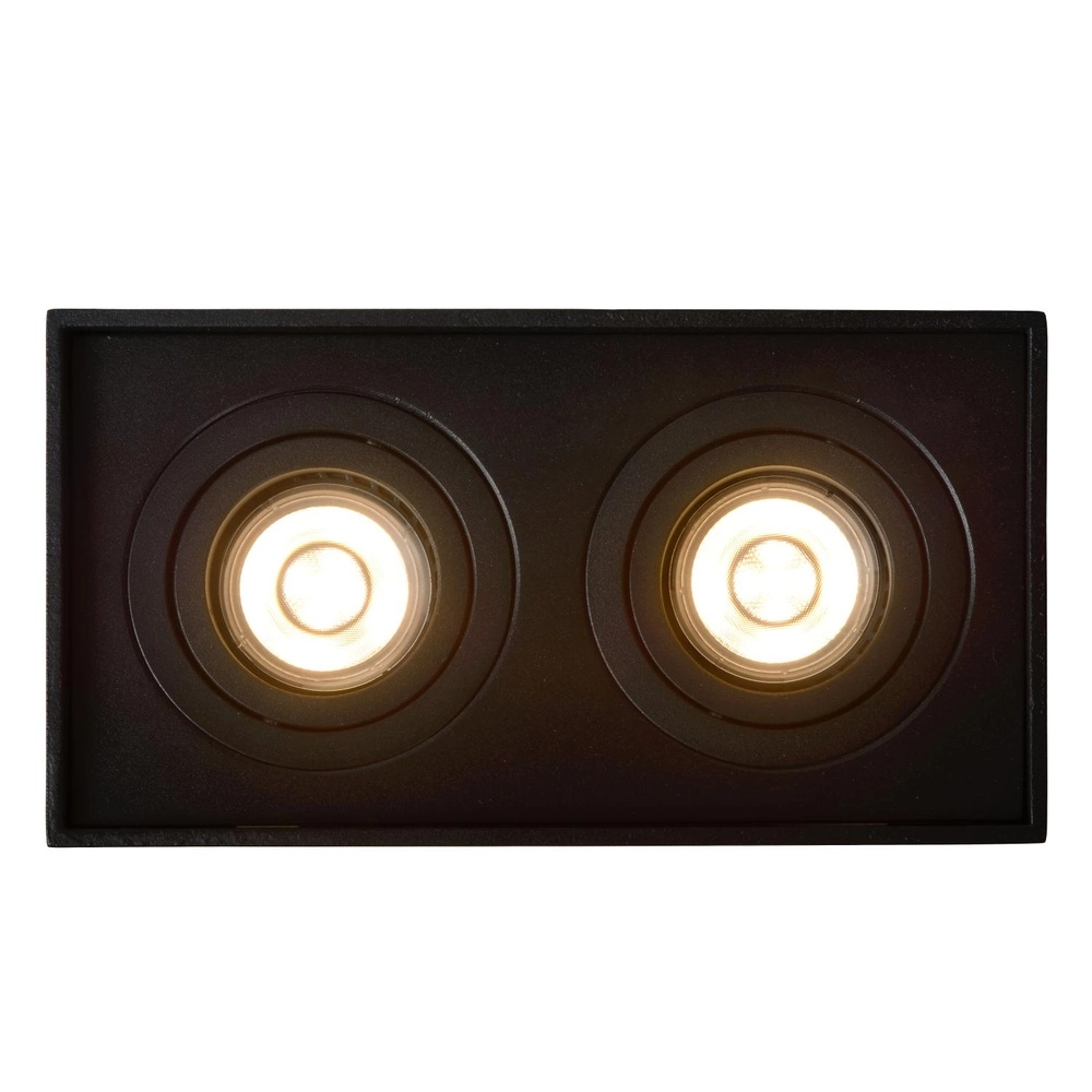 Surface-mounted ceiling spot Tube Rectangle Black Lucide 5411212221292
