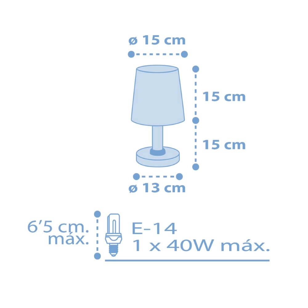 Children's room table lamp Star Light soft blue Dalber 8420406001302