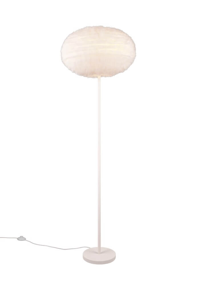 Fabric floor lamp Furry cream Ø 50cm Trio 4017807600148