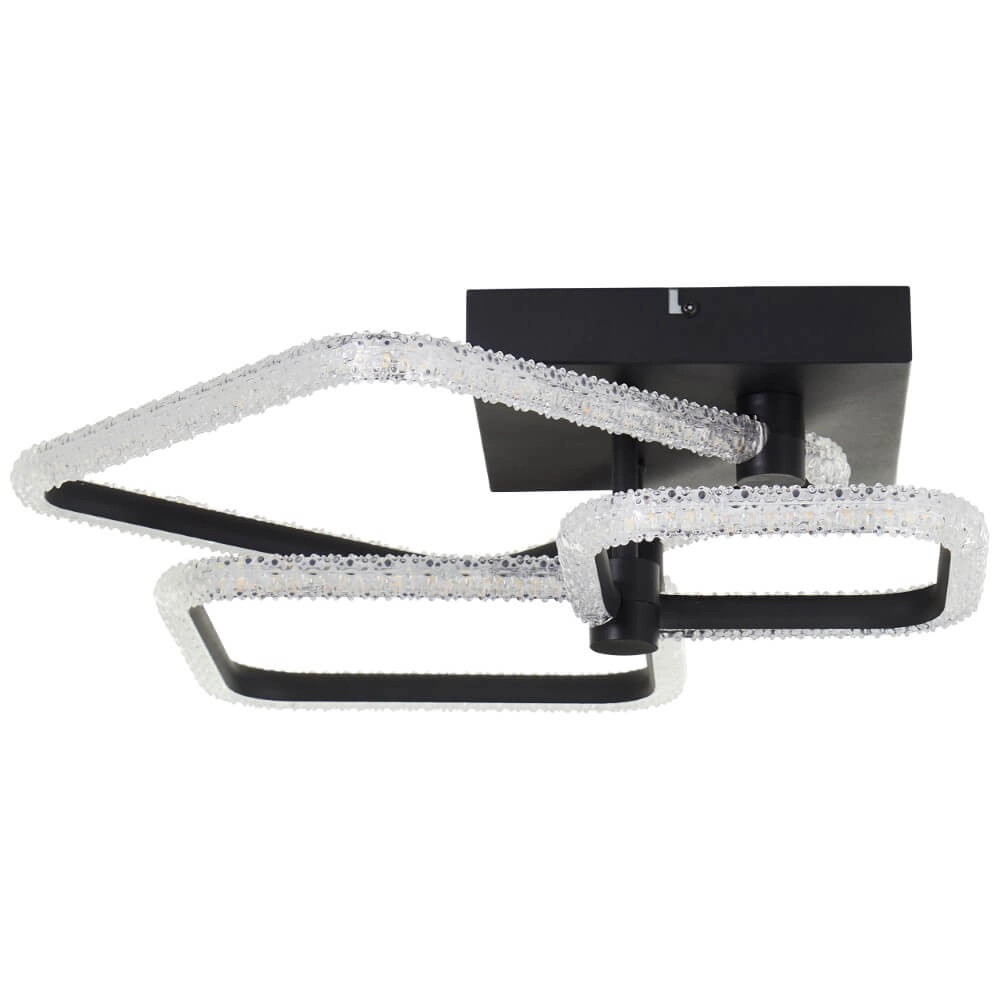 Square ceiling lamp Aydin black Brilliant 4004353442070