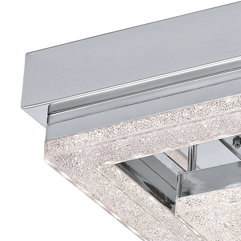 LED flush ceiling light Fradelo 48w - 3000K - 52cm chrome with crystal Eglo 9002759956615