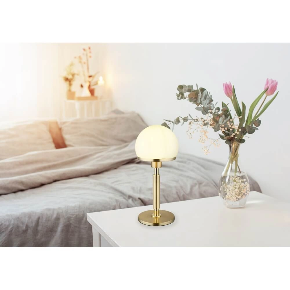 Table lamp Haku gold with white glass Globo 9007371450312