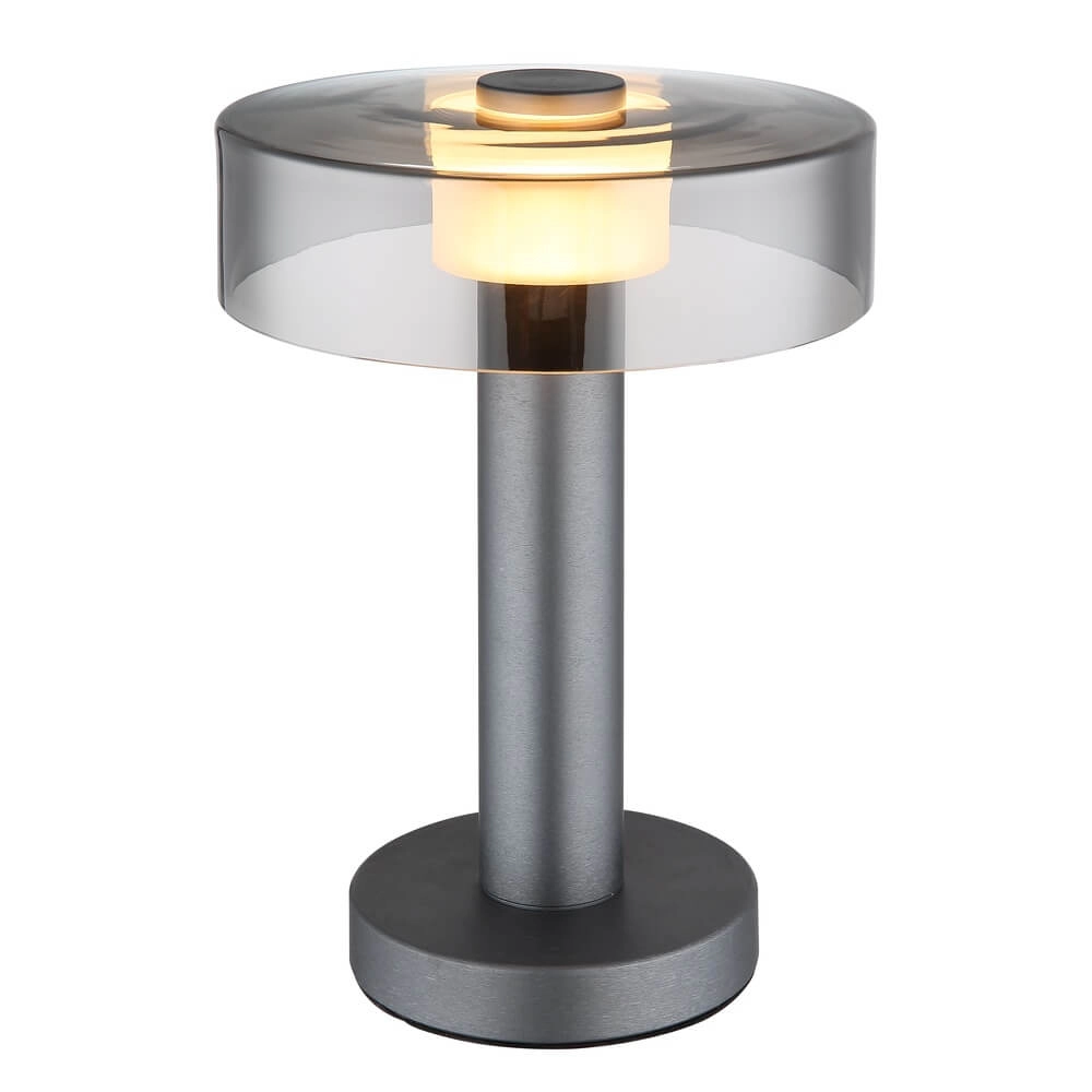 Sleek table lamp Grant grey Ø 22cm
