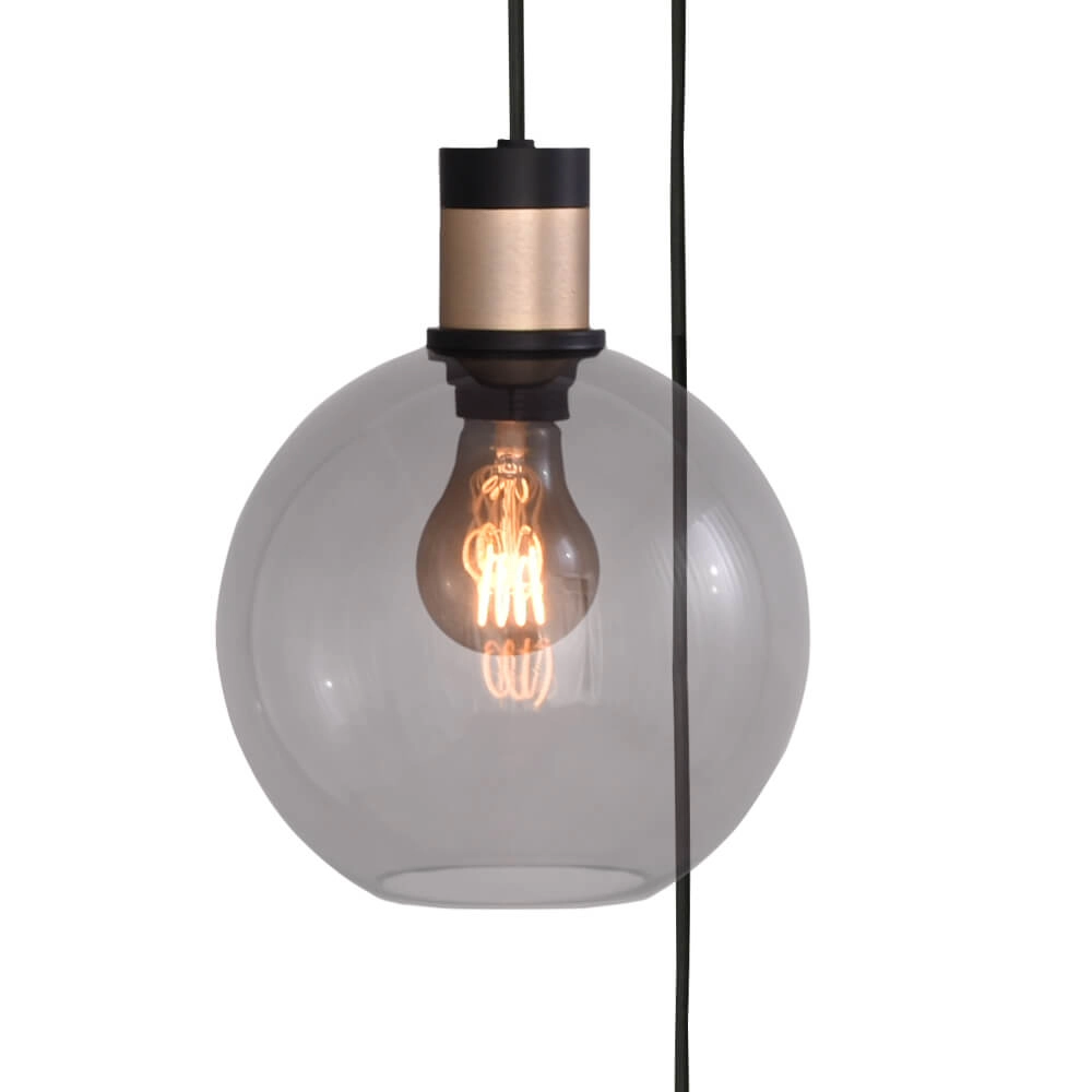 Vide hanging lamp Lazise 2 3-light gold with black Masterlight 8718121303833