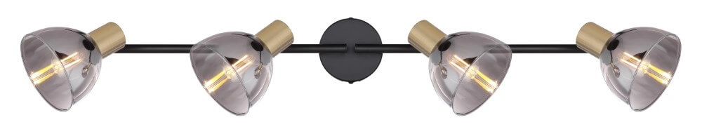 4-light ceiling lamp Jay black with gold Globo 9007371387403