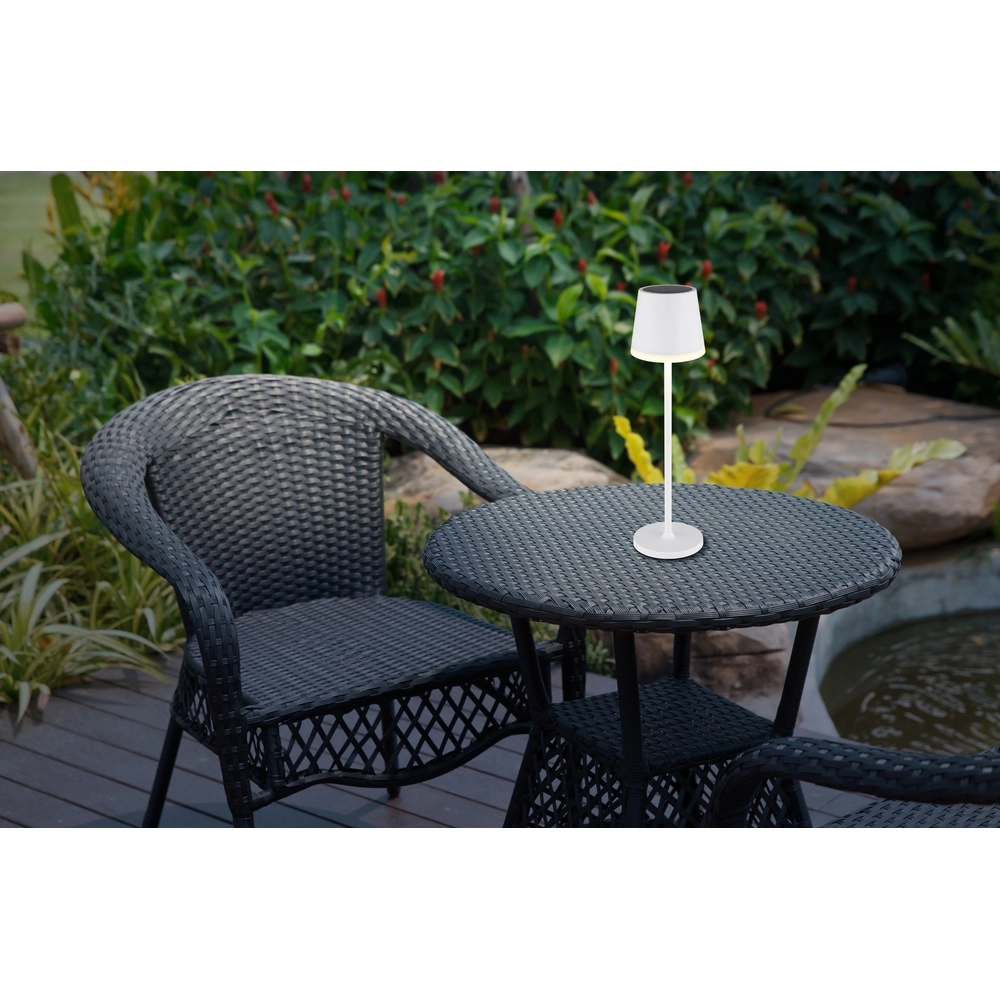 Solar table lamp Vannieso white Globo 9007371449699