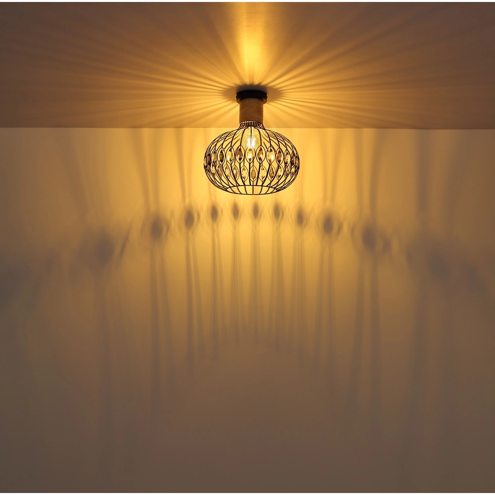 Ceiling lamp Dorthy Country Black Globo 9007371575060