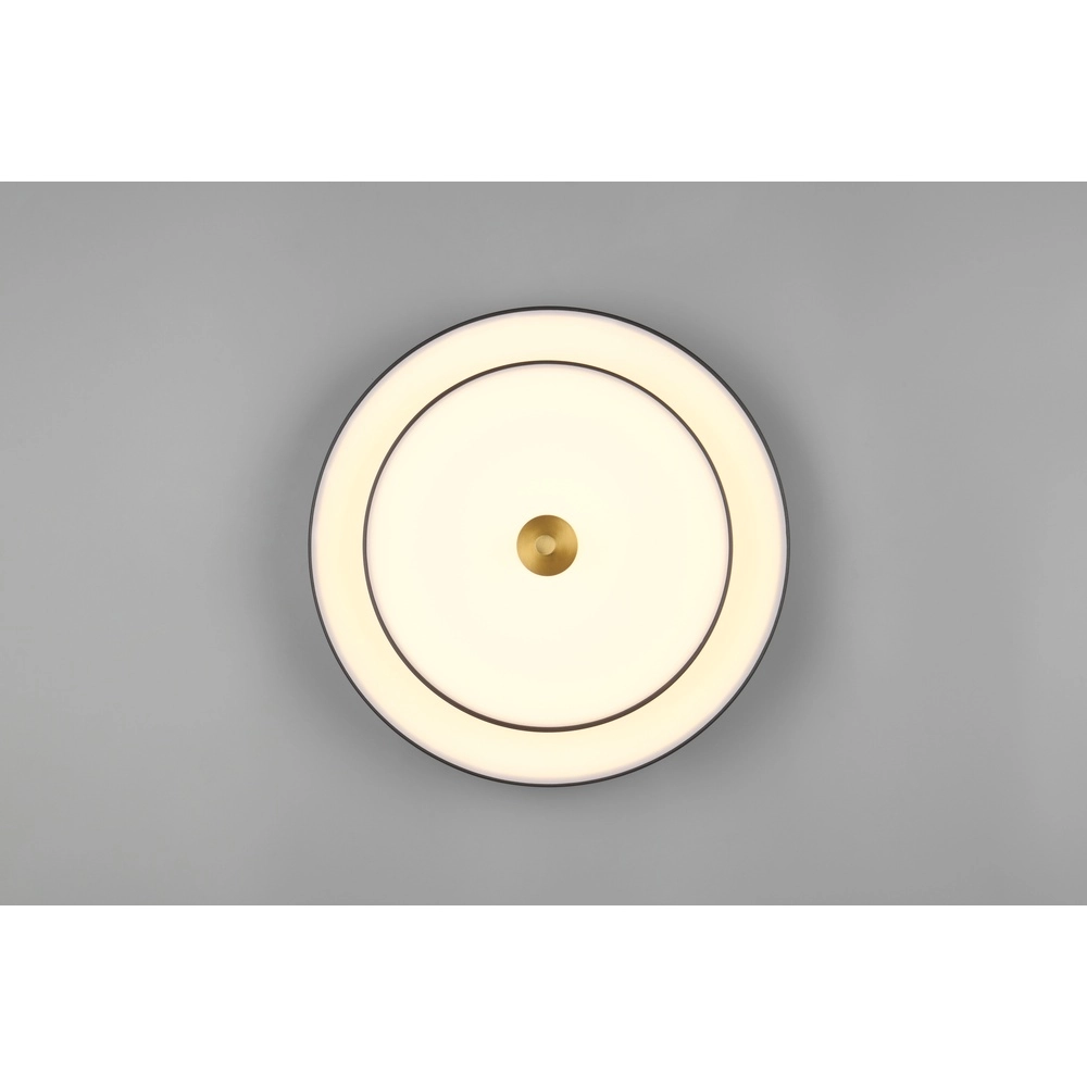 Modern ceiling lamp Keaton black with gold Ø 40cm Trio 4017807653687