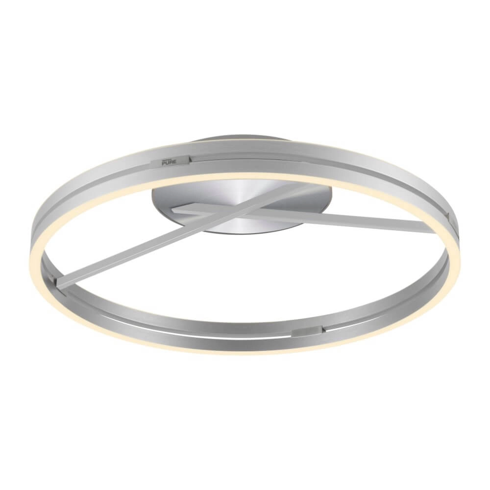 Round ceiling lamp Pure Loop aluminum