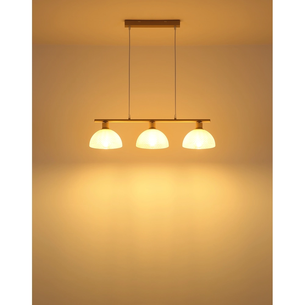 3-light pendant lamp Selma sand brown Globo 9007371592104