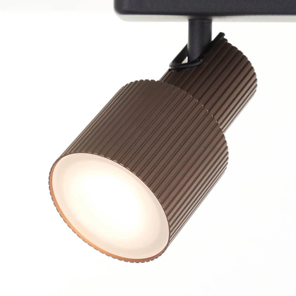 2-light surface-mounted spotlight Cadiz black with bronze Brilliant 4004353441271